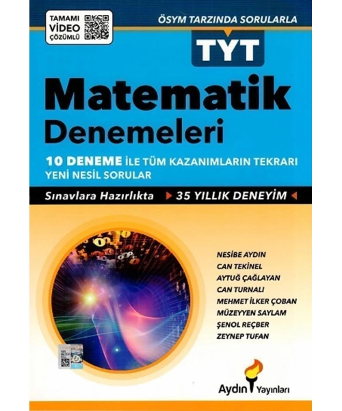 Aydın YayınlarıAydın Yayınları TYT Matematik 10 lu Denemeleri