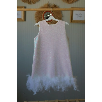 Payetli Uçuş Elbise 1-8 Yaş