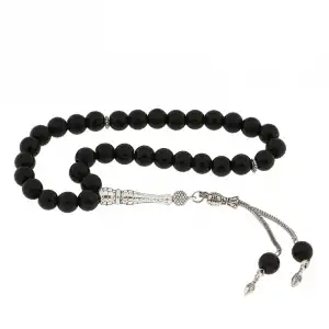 ​doğaltaş Metal Püsküllü Oniks Taşı Tesbih