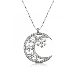 ​gümüş Ay Kar Tanesi Bayan Kolye