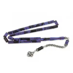 ​gümüş Ay Yıldız Püskül Ateş Kehribar Kesme Tesbih