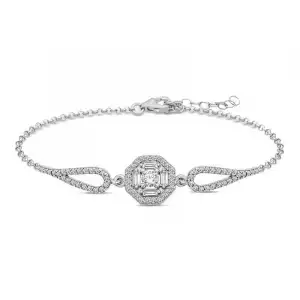 ​gümüş Baget Taşlı Bileklik