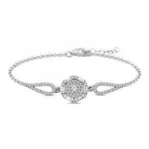 ​​gümüş Baget Taşlı Bileklik