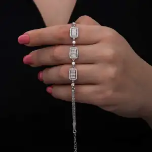 ​gümüş Baget Taşlı Kadın Bileklik