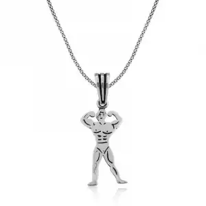 ​gümüş Body Building Erkek Kolye