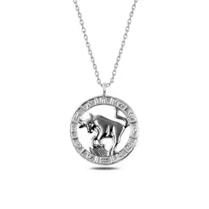 ​gümüş Boğa Burcu Kolye