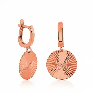 ​gümüş Desenli Rose Pul Küpe