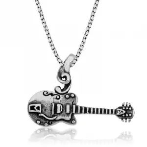 ​gümüş Gitar Kolye