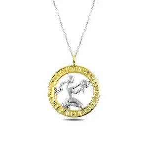 ​gümüş Gold Başak Burcu Kolye