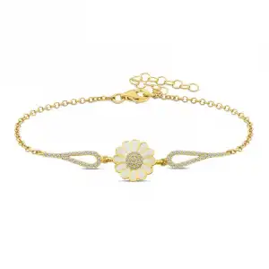 ​gümüş Gold Papatya Bileklik