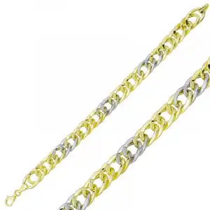 ​gümüş İki Renkli Zincir Bileklik