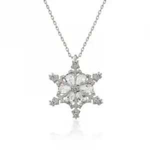 ​gümüş Kar Çiçeği Bayan Kolye