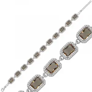 ​gümüş Kare Zultanit Taşlı Kadın Bileklik