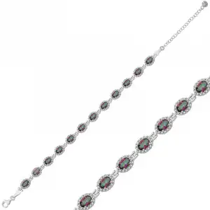 ​gümüş Oval Su Yolu Bayan Bileklik