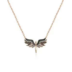 ​gümüş Rose Mikail Meleği Bayan Kolye