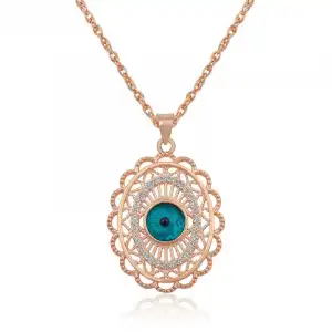 ​gümüş Rose Oval Nazar Bayan Kolye