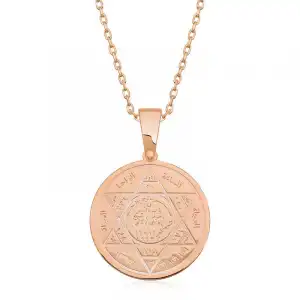 ​gümüş Rose Süleyman Mührü Kolye