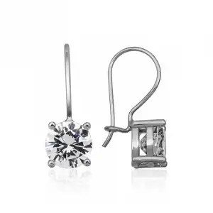 ​gümüş Sallantılı Tek Taş Küpe