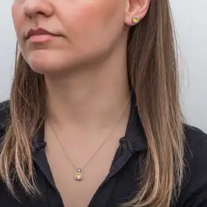 gümüş Sarı Baget Taşlı Kadın Set
