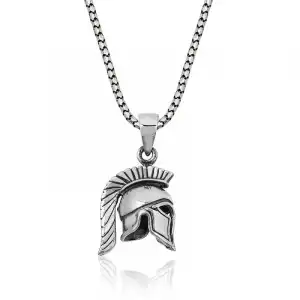 ​gümüş Şovalye Miğfer Kolye