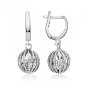 ​gümüş Taşlı Küre Küpe