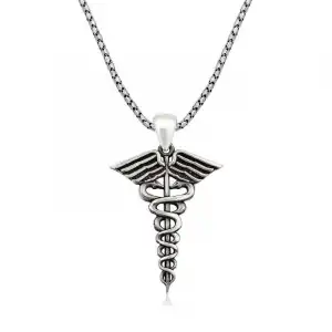 ​gümüş Tıp Sembolü Kadüse Kolye