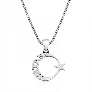 ​gümüş Vatan Yazılı Ay Yıldız Kolye