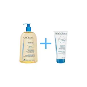 Atoderm Shower Oil 1 Lt + Bioderma Atoderm Cream 200 ml