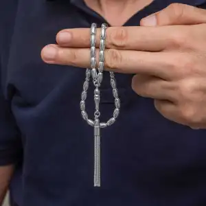 Gümüş Arpa Kesim Erkek Tesbih
