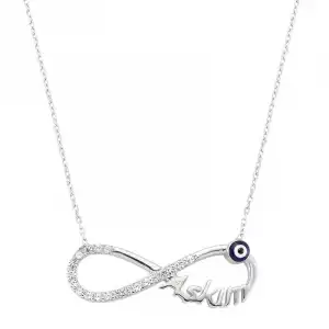 Gümüş Aşkım Sonsuzluk Bayan Kolye