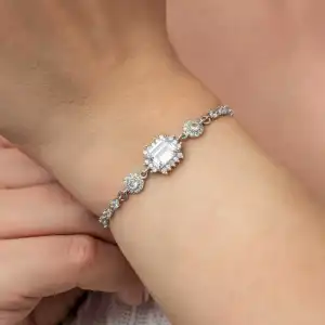 Gümüş Baget Su Yolu Kadın Bileklik