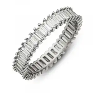 Gümüş Baget Taşlı Tamtur Kadın Yüzük