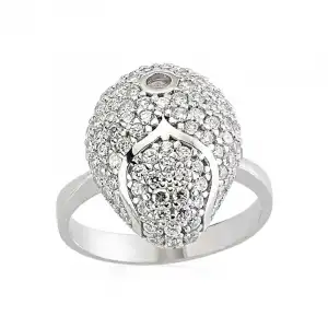 Gümüş Beyaz Taşlı Bayan Yüzük