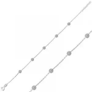 Gümüş Beyaz Toplu Bayan Bileklik