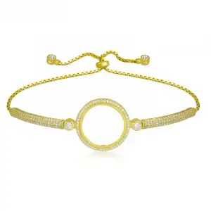 Gümüş Çeyrek Takılabilen Altın Kaplama Kadın Bileklik