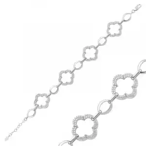 Gümüş Çiçek Bayan Bileklik