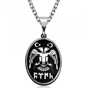 Gümüş Çift Başlı Selçuklu Kartalı Kolye