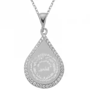 Gümüş Damla Kıtmir Duası Kadın Kolye