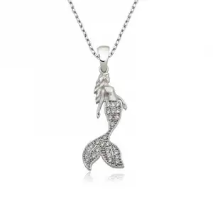 Gümüş Deniz Kızı Bayan Kolye