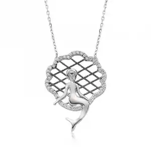 Gümüş Deniz Kızı Bayan Kolye