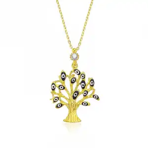 Gümüş Dilek Ağacı Bayan Kolye