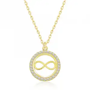 Gümüş Gold Minik Sonsuzluk Bayan Kolye