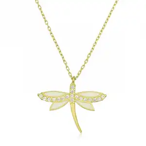 Gümüş Gold Yusufçuk Bayan Kolye