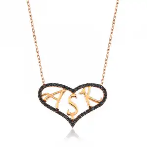 Gümüş Kalpli Aşk Bayan Kolye