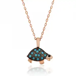 Gümüş Kaplumbağa Bayan Kolye