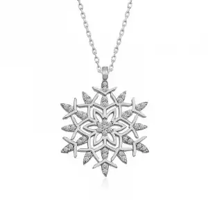 Gümüş Kar Tanesi Kolye