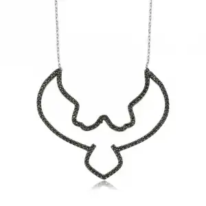 Gümüş Kara Kartal Bayan Kolye