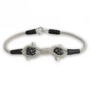 Gümüş Kazaziye Örgü Bileklik