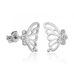 Gümüş Kelebek Bayan Küpe