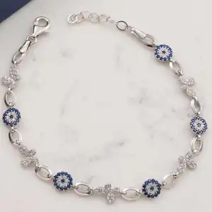 Gümüş Kelebek Nazar Kadın Bileklik